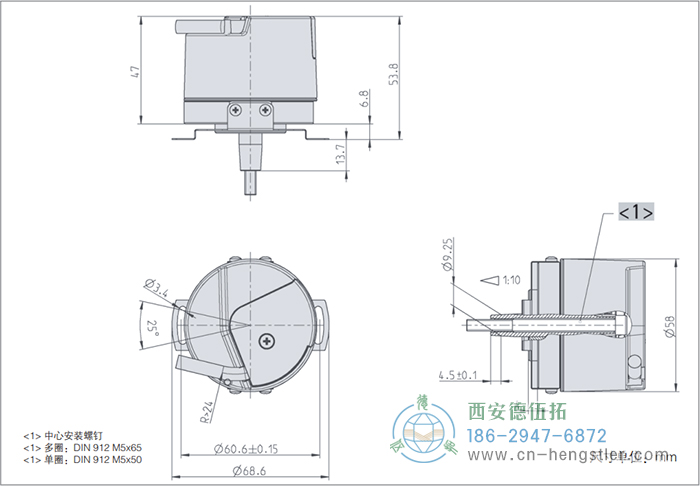 AD58電機(jī)反饋光電絕對(duì)值編碼器外形及安裝尺寸 德國(guó)hengstler(亨士樂(lè))編碼器