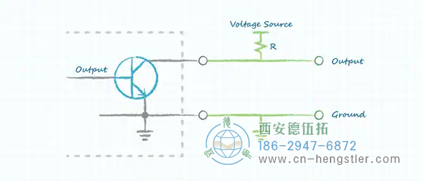 圖 3：集電極輸出可上拉至適當(dāng)電壓以連接至外部系統(tǒng)。