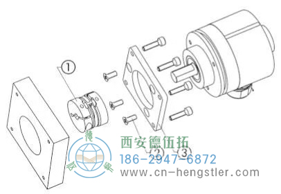 直接利用編碼器法蘭端面的安裝孔，你來實現(xiàn)編碼器與安裝支架的固定。