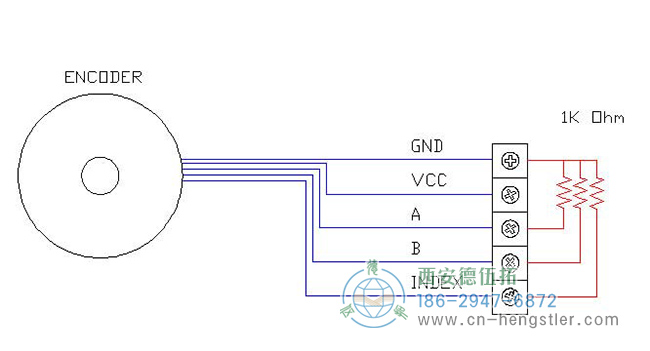 Se-終止，如何將終止電阻添加到設(shè)置單端(TTL)的hengstler增量編碼器的圖形示例。